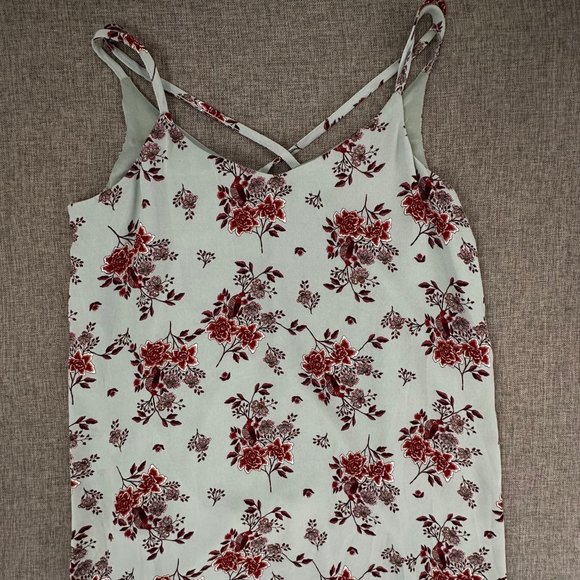 Olive + Oak Shift Dress Floral Small Sleeveless Spaghetti Straps  Lightweight - Picture 4 of 16